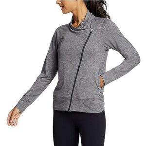 Eddie Bauer Sweater Women’s Size Small Grey Resolution 360 Zipper Jacket‎